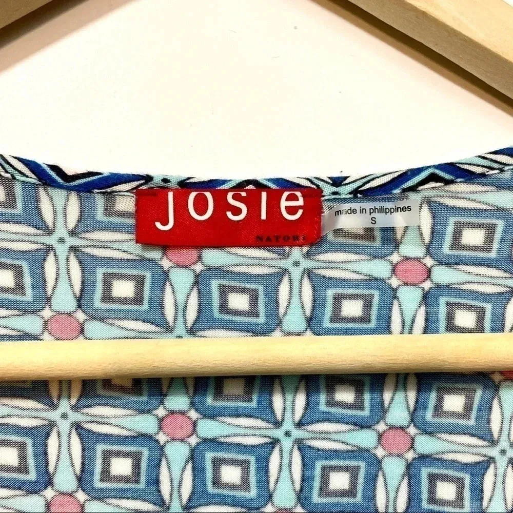 Josie Natori Geometric Bodycon Long Sleeve Dress - Image 2