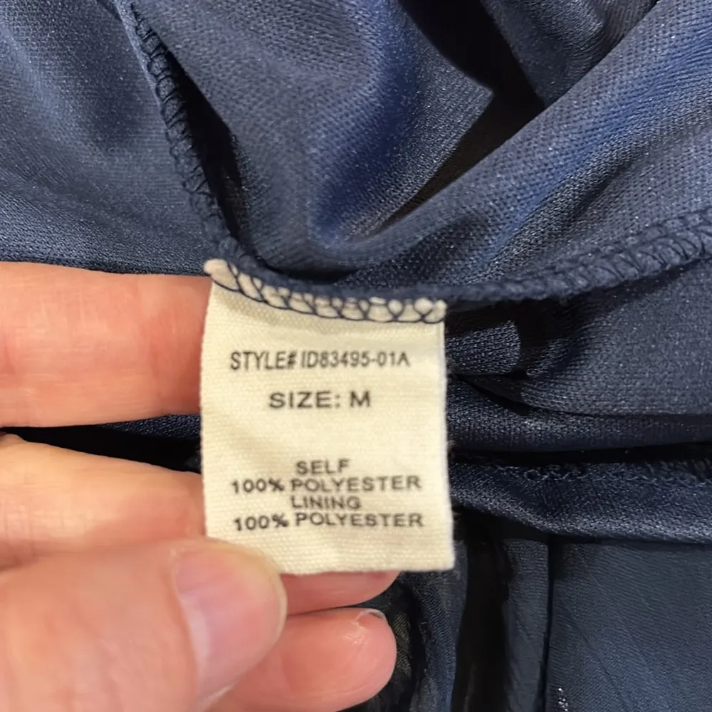 Altar’d State Harley smocked flare long sleeved boho mini dress blue sz M - Image 5