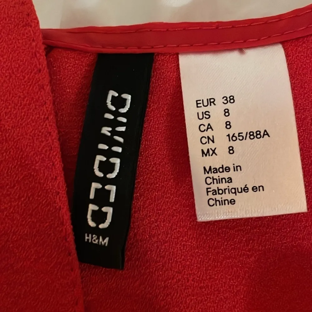 Divided HM Red Crochet Lace Fit & Flare Scoop Neck Skater  Mini Dress Size 6 - Image 11