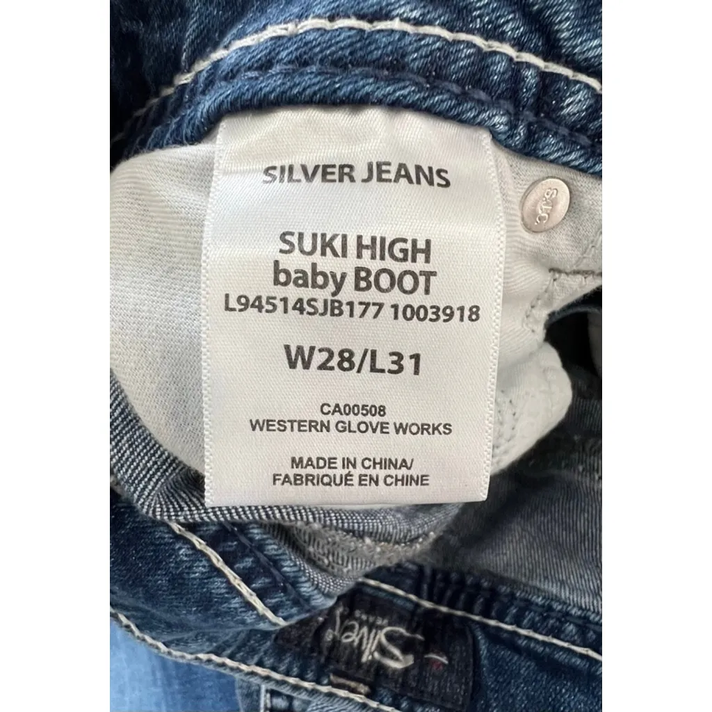 Silver Jeans Co. Suki Mid Rise Medium Light Wash Bootcut Denim Jeans - Image 4
