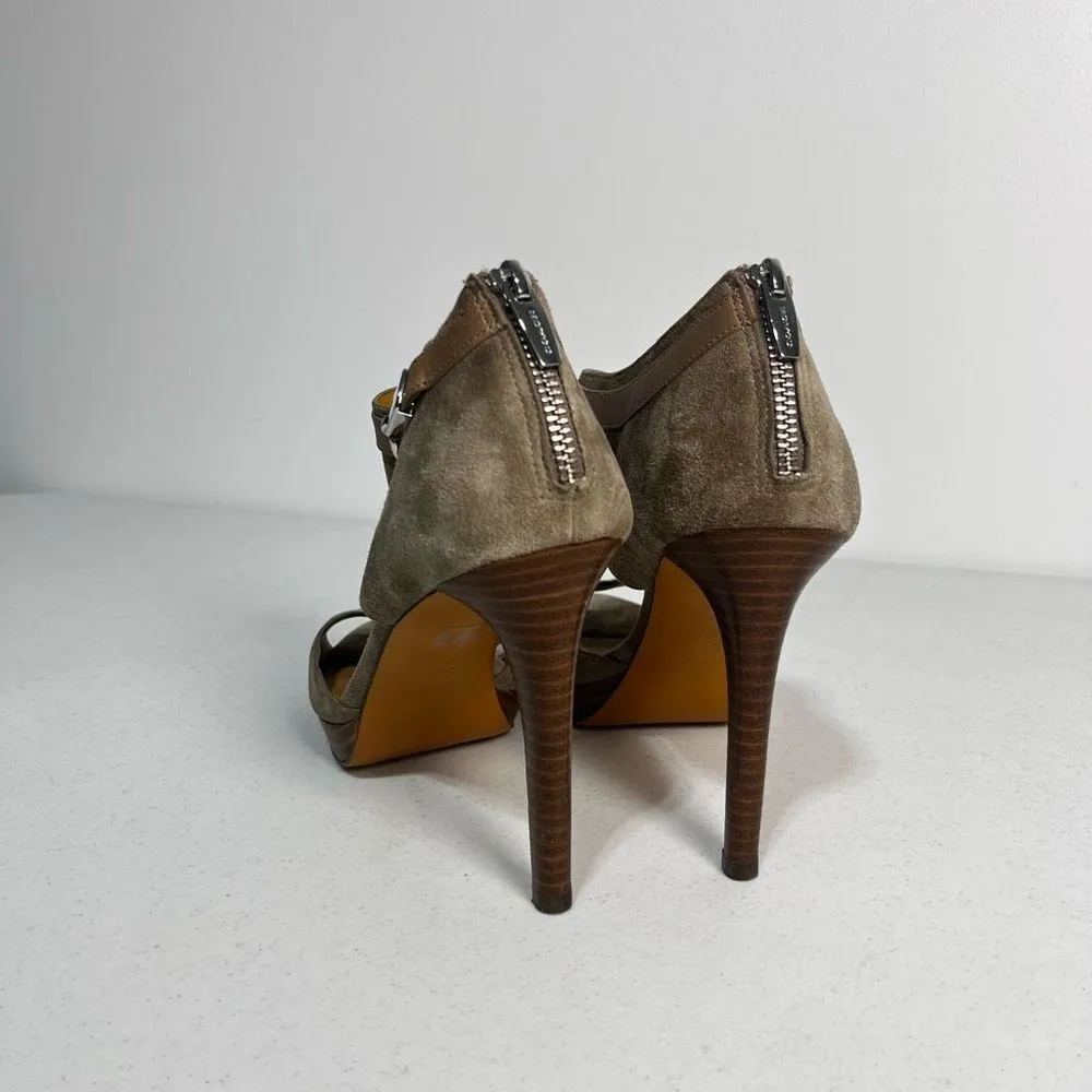 Coach Suede Wexwood Heels Size 8.5 - Image 2
