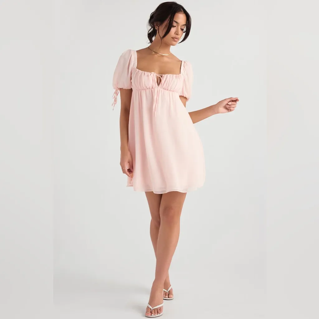 NWT Princess Pink Quartz Mini Dress Size XS Romantic & Sweet - Image 11