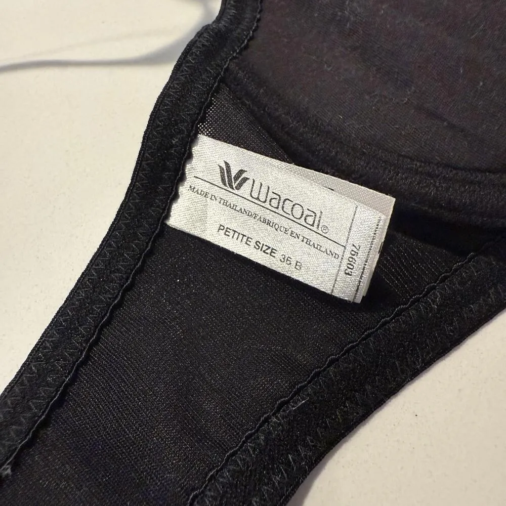 Wacoal Padded Push-up Underwire Bra Black 36B Petite - Image 7