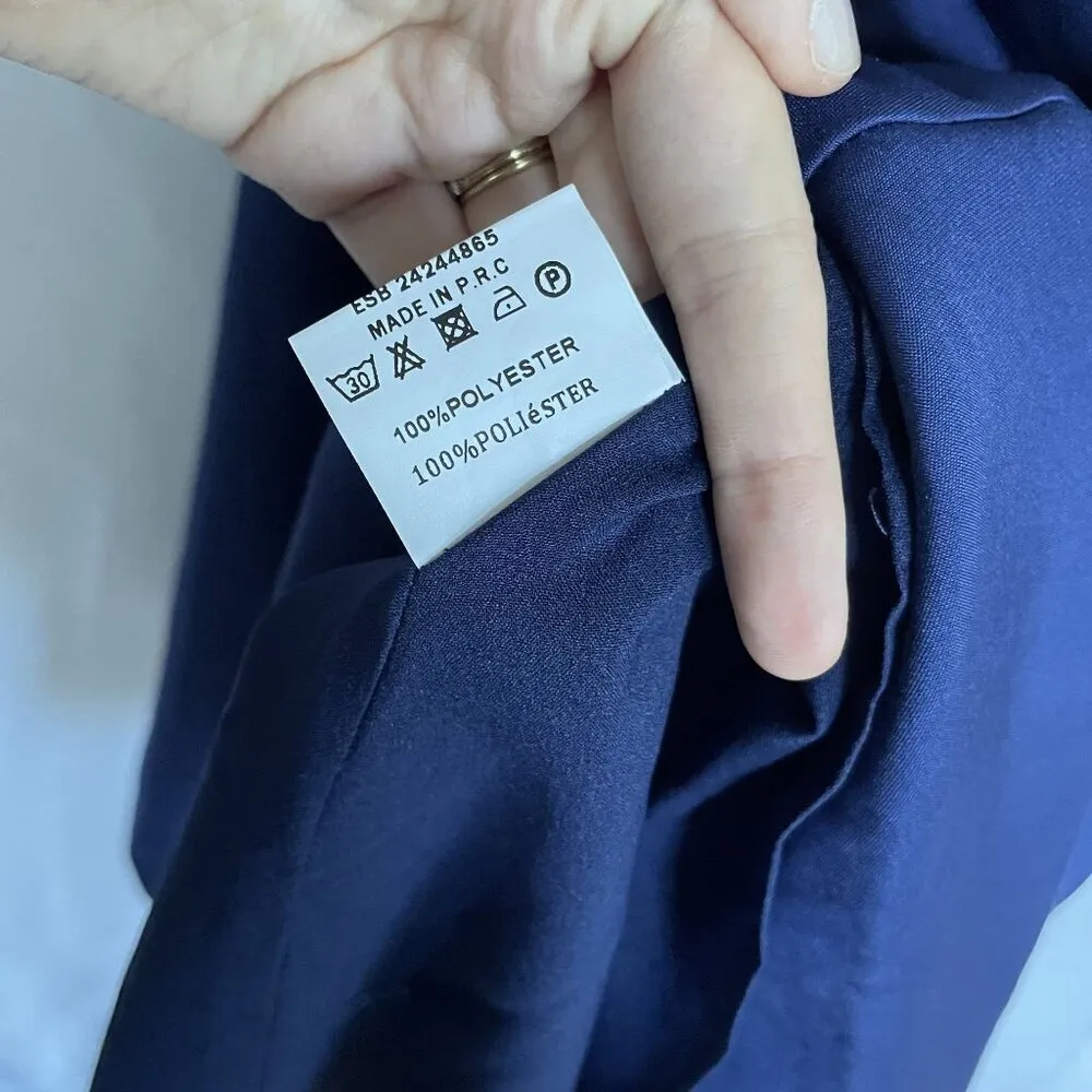 Teria Yabar Madrid blue 1950s dress circle skirt vintage design pockets bow - Image 8