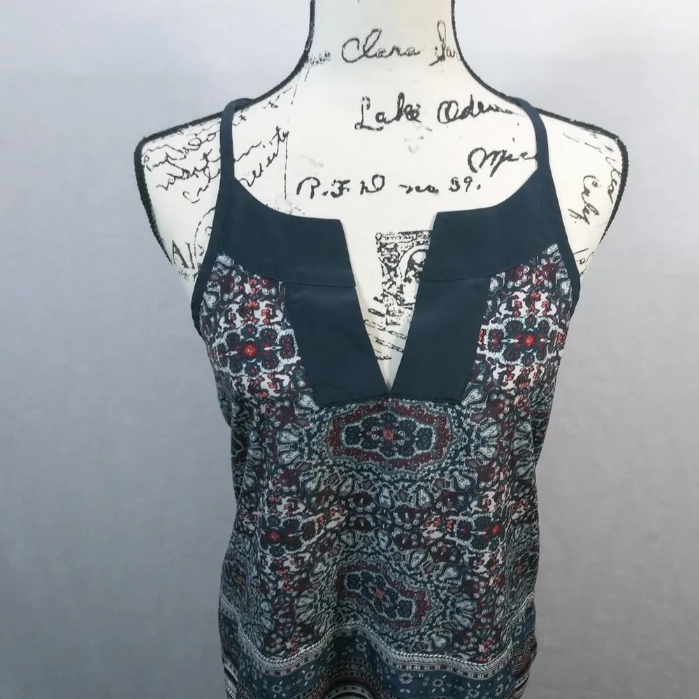 Athleta Medallion Dunes Tank in Iron Blue Tassel Tie Size XXS - Image 4