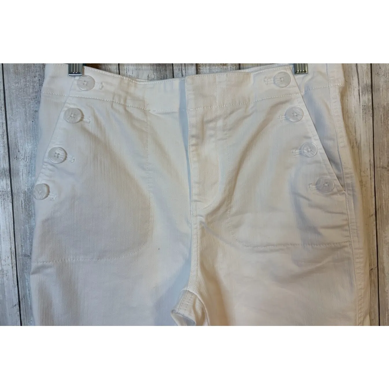 Talbots White Sailor Jeans Crop Length Size 6 - Image 2