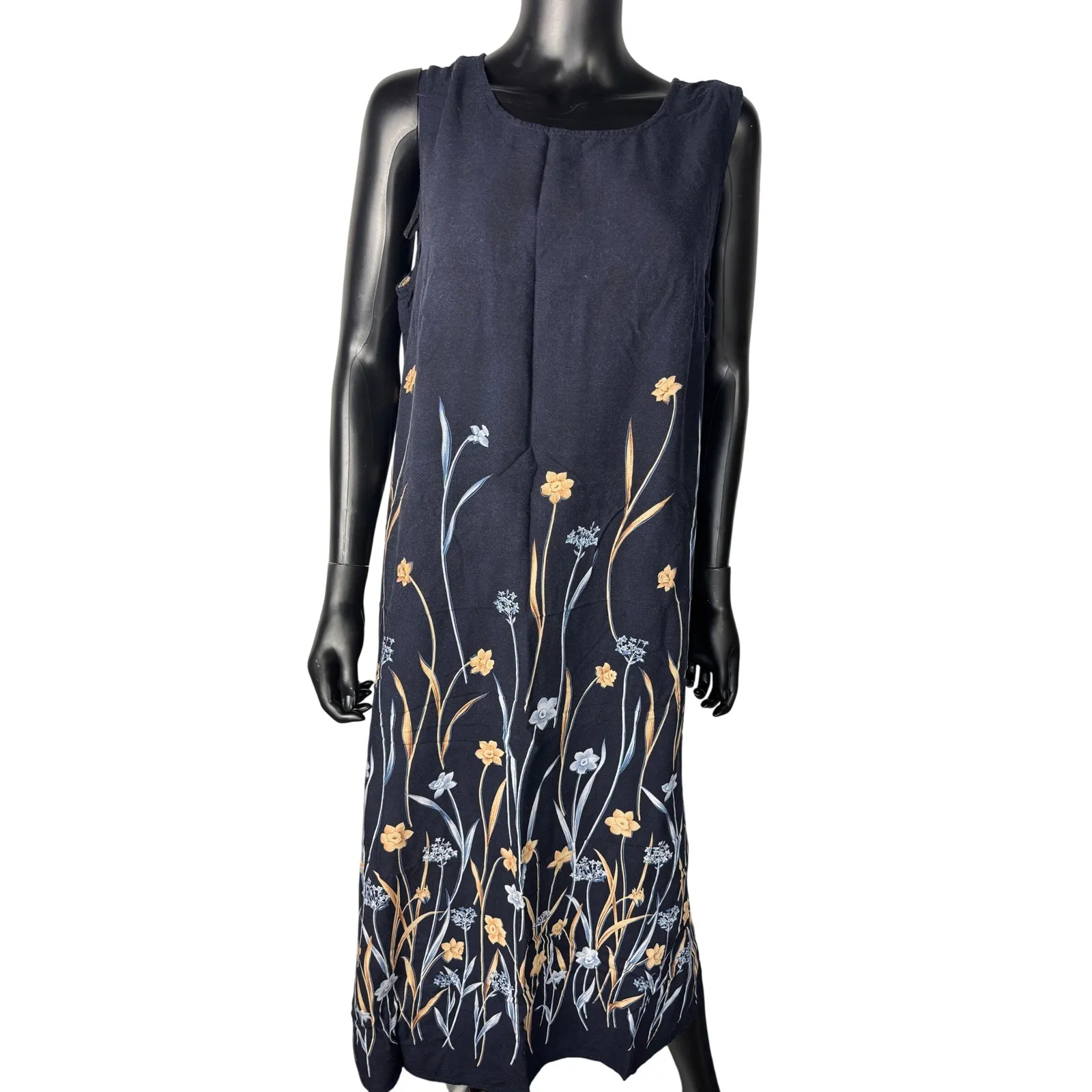 Jamie‎ Brooke Woman Floral Dress Sleeveless Casual Summer Black 18W - Image 2