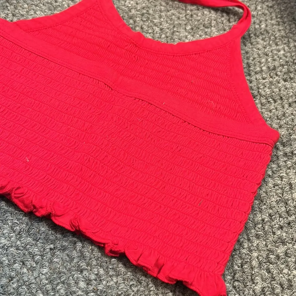 Me to We Red Cropped Halter Top - Image 5