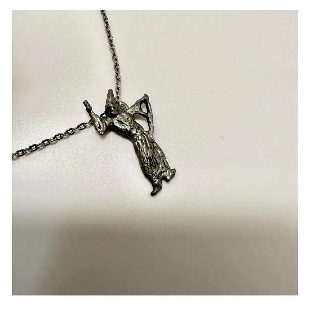 sterling silver wizard pendant necklace - Image 6
