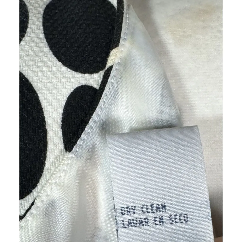 Jessica Howard Womens Petite Dress 10 B&W Polka Dot Sleeveless Bow Tie Waist - Image 5