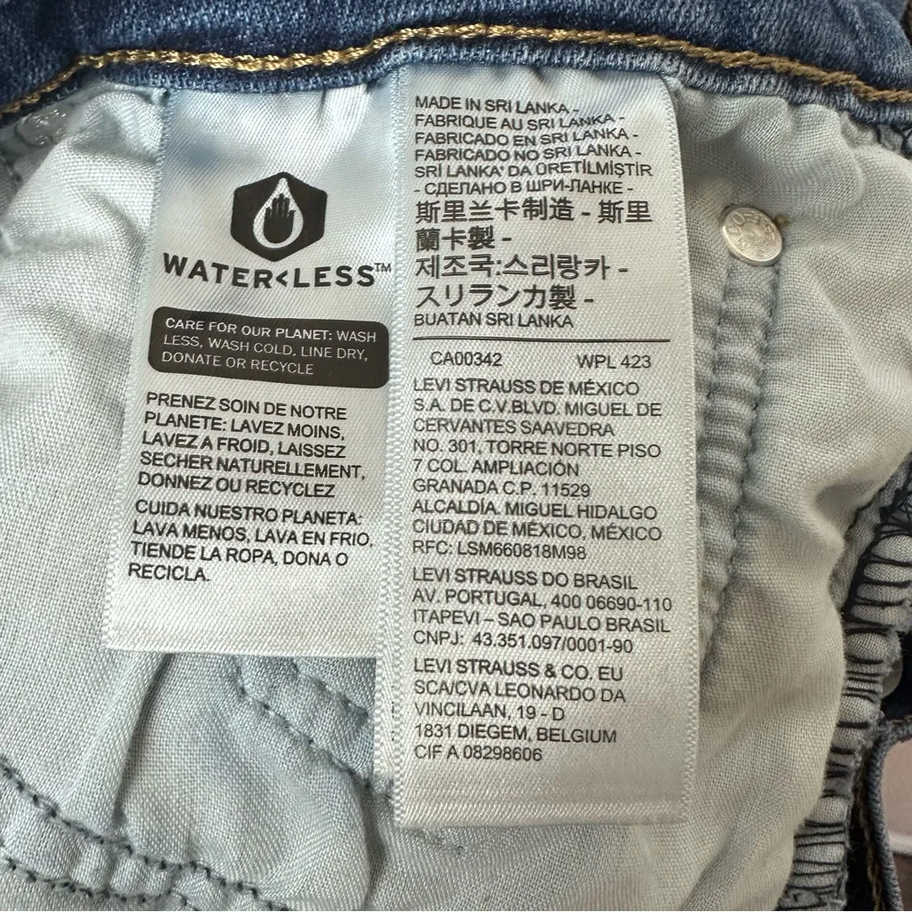 Levis Strauss High Rise Shorts‎ Womens Size 29 Distressed Short Denim Western - Image 8