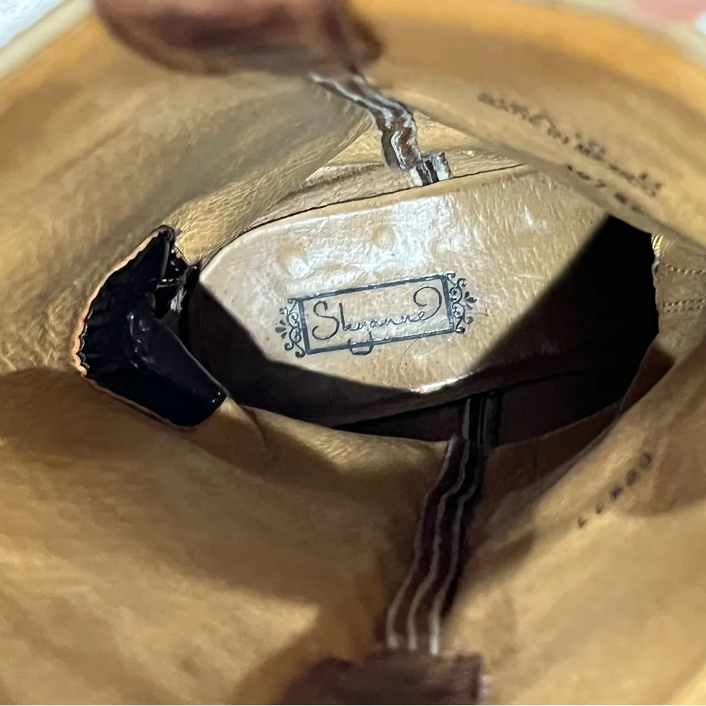 Shyanne Daisy Mae Floral Cut Out Western Cowboy Leather Boots Size 10 - Image 14