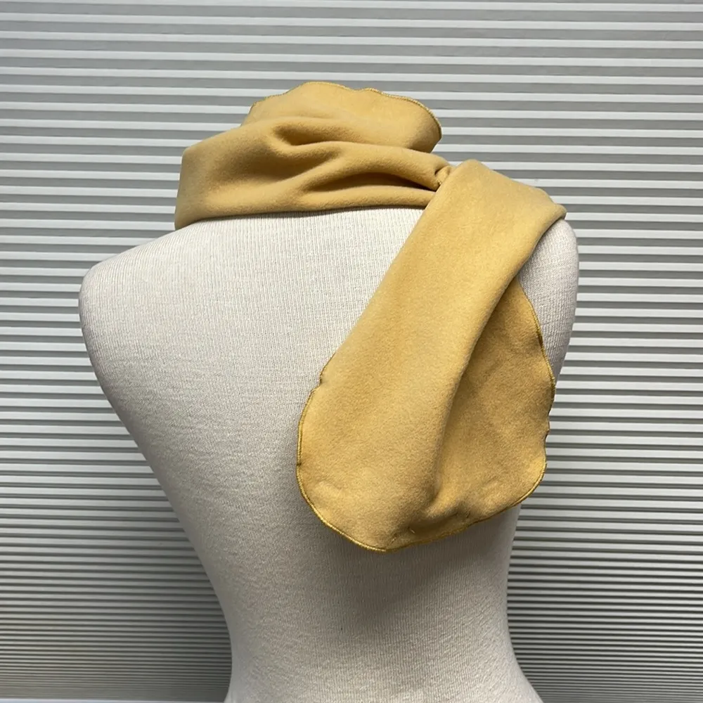 Louben Mustard Wool Cashmere Blend Scarf - Image 4