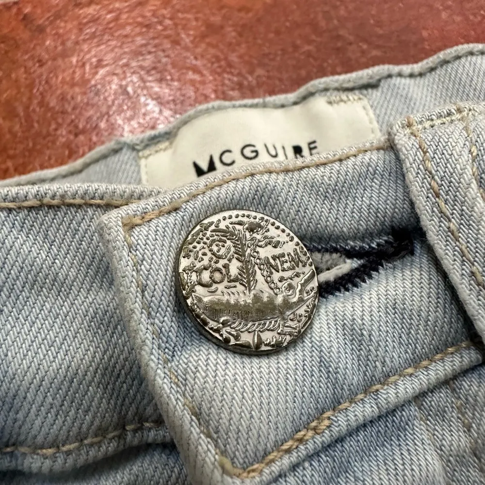 McGuire Light Wash Distressed Frayed Hem Jeans Size 26 - Image 2