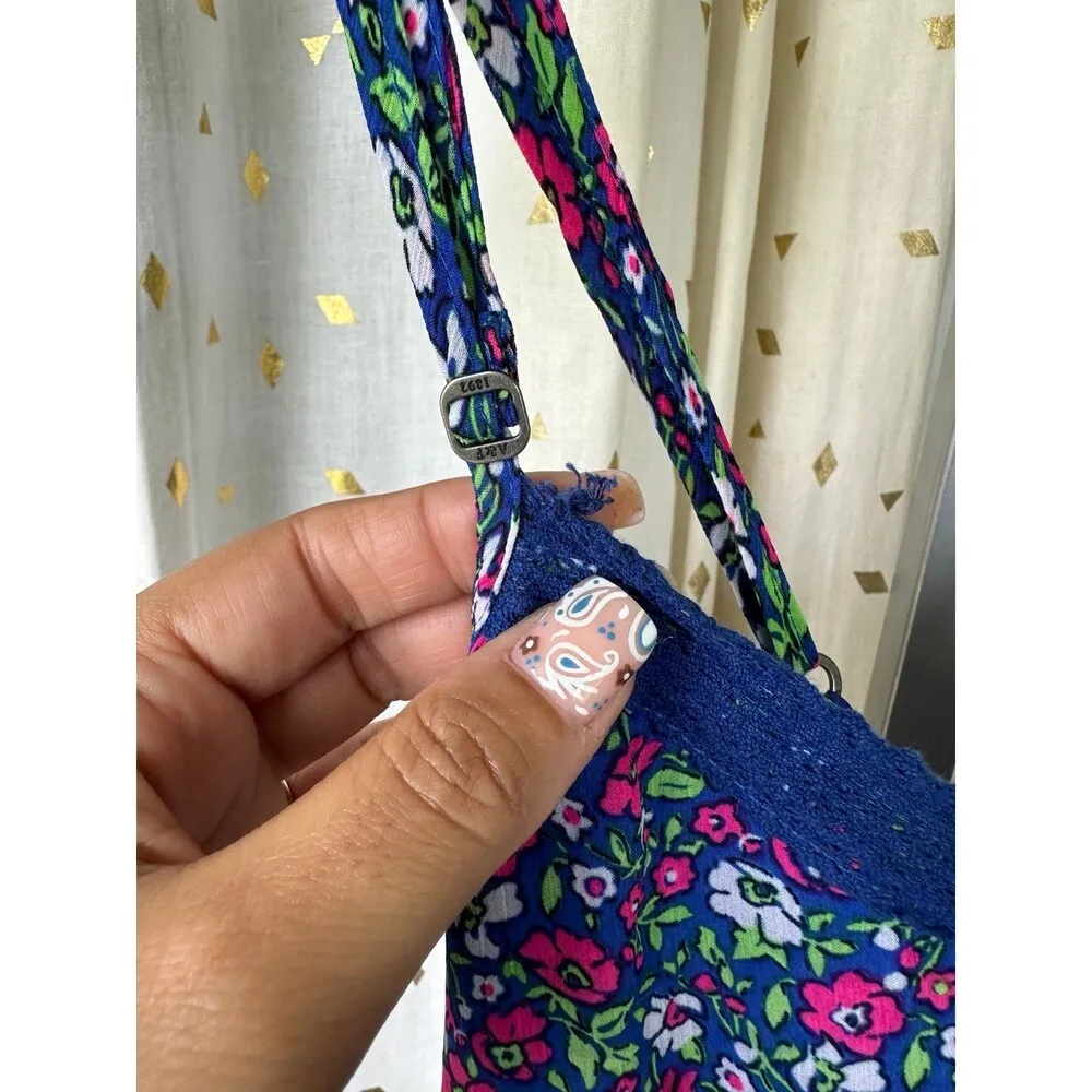 Abercrombie & Fitch Y2K Vintage Ditsy Floral Lace Trim Adjustable Sundress S - Image 9