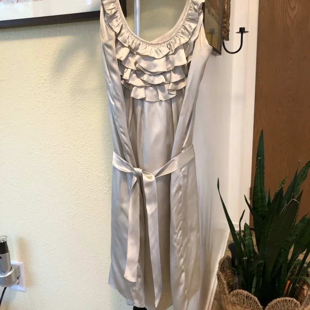 Parameter Silk Silver Cocktail Dress 2 - Image 8