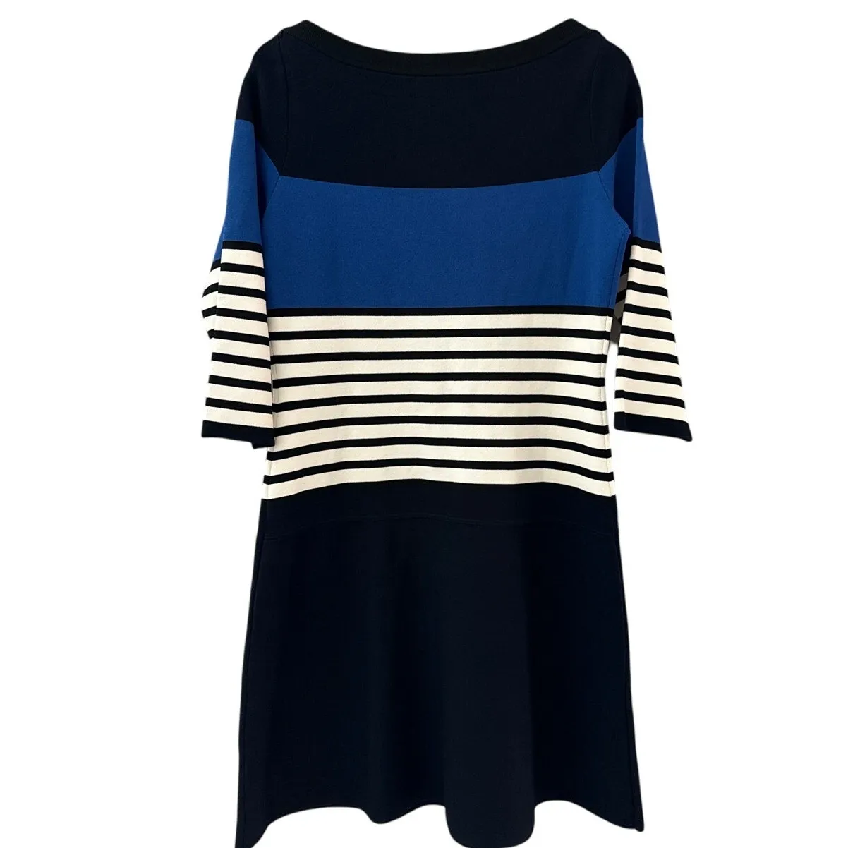 Kate Spade New York Colorblock‎ Striped Scuba Boatneck Mini Dress Size Medium - Image 4