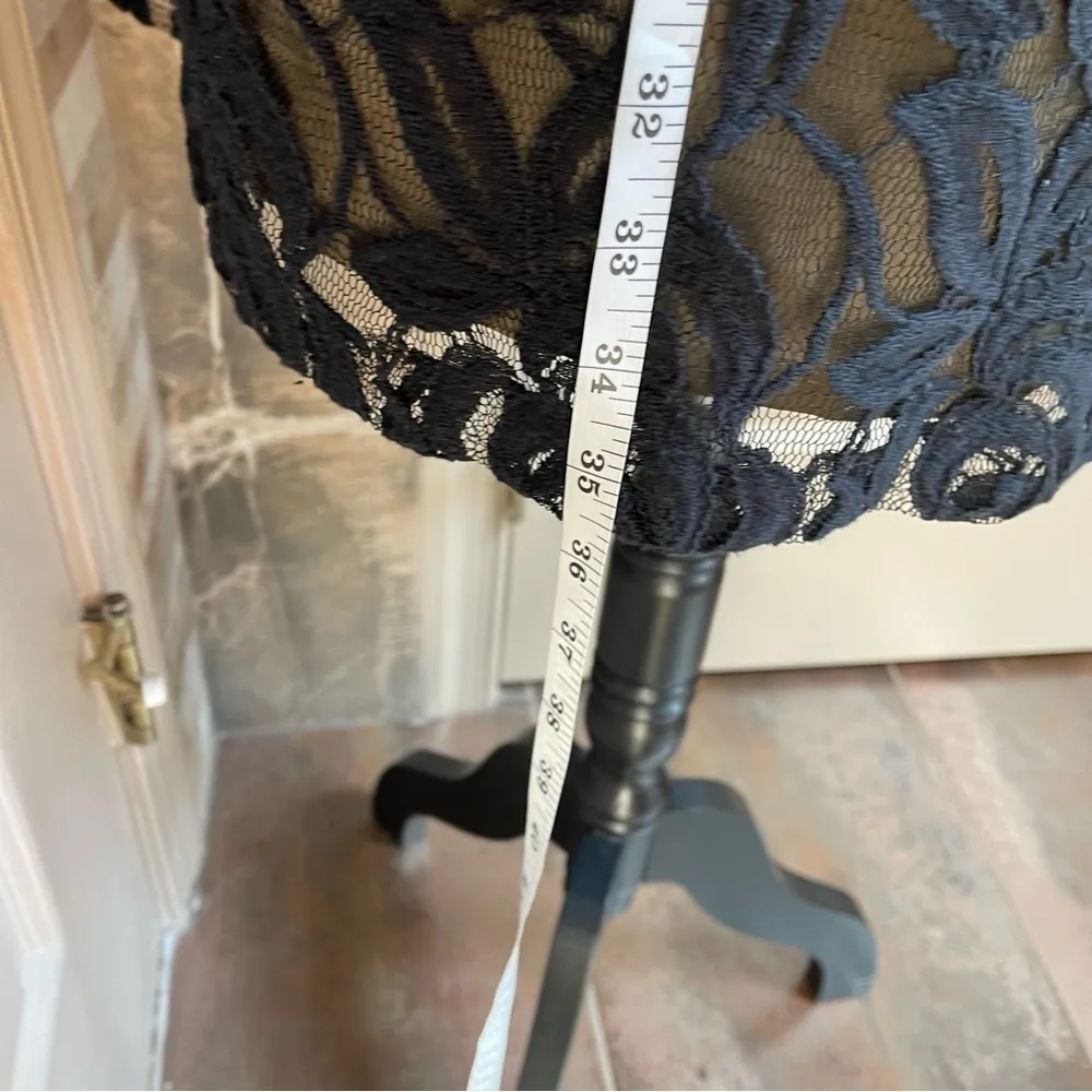 French Connection UK Style Lovelace Tee Dress Khaki Green/Black Sz 12 - Image 9