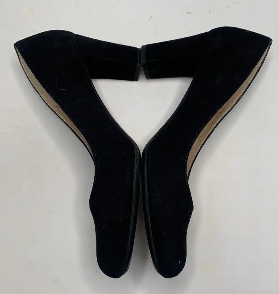 L.K. Bennett London Black Suede Block Heels Classic Shoes S-234 Sz 39 EU - Image 6