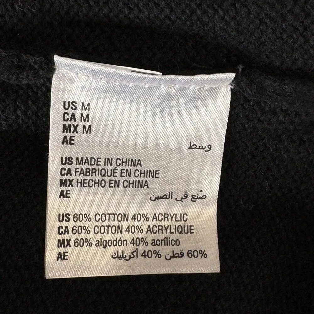 Karen Scott Medium Sweater Crossover V-Neck Long Sleeve Stretch Pullover Black - Image 6