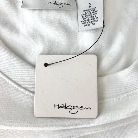 New  Pleated Peplum Knit Top Short Sleeve Color Block Hem Petite Small - Image 14