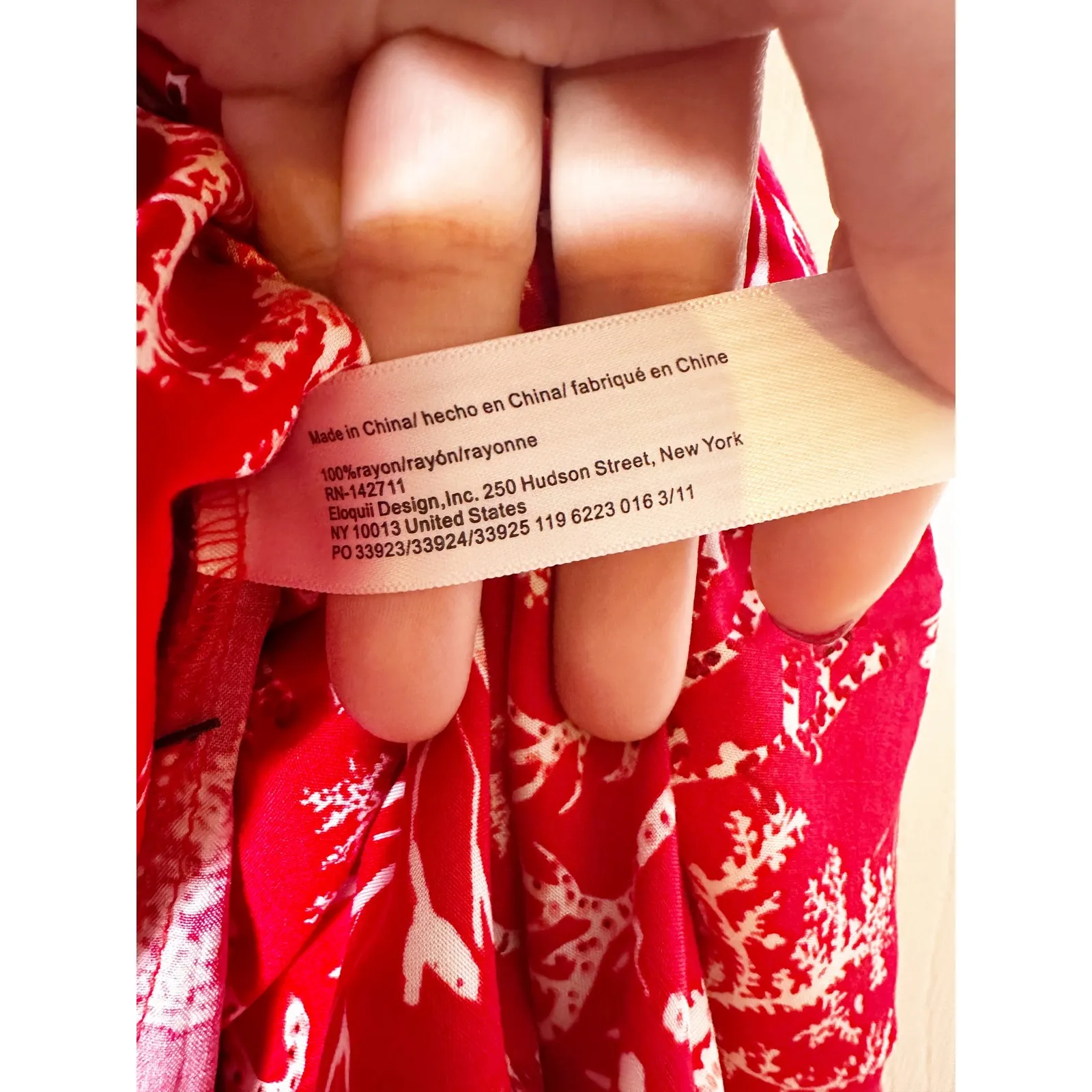 Eloquii Red Coral Print Wrap Midi Skirt Size 16 NEW - Image 5