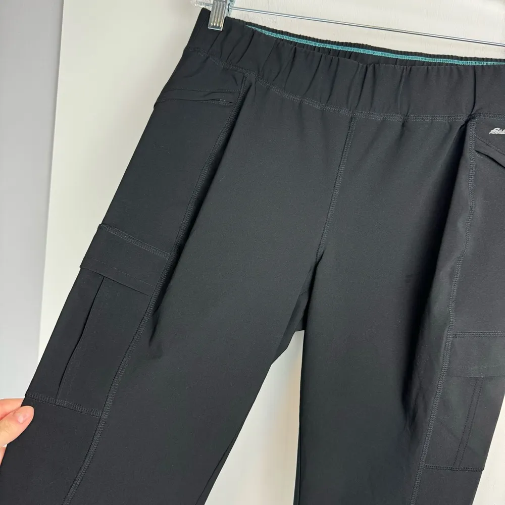 Eddie Bauer Travex Cargo Crop Pants Sz 8 Black Straight Leg Hiking Outdoors - Image 5