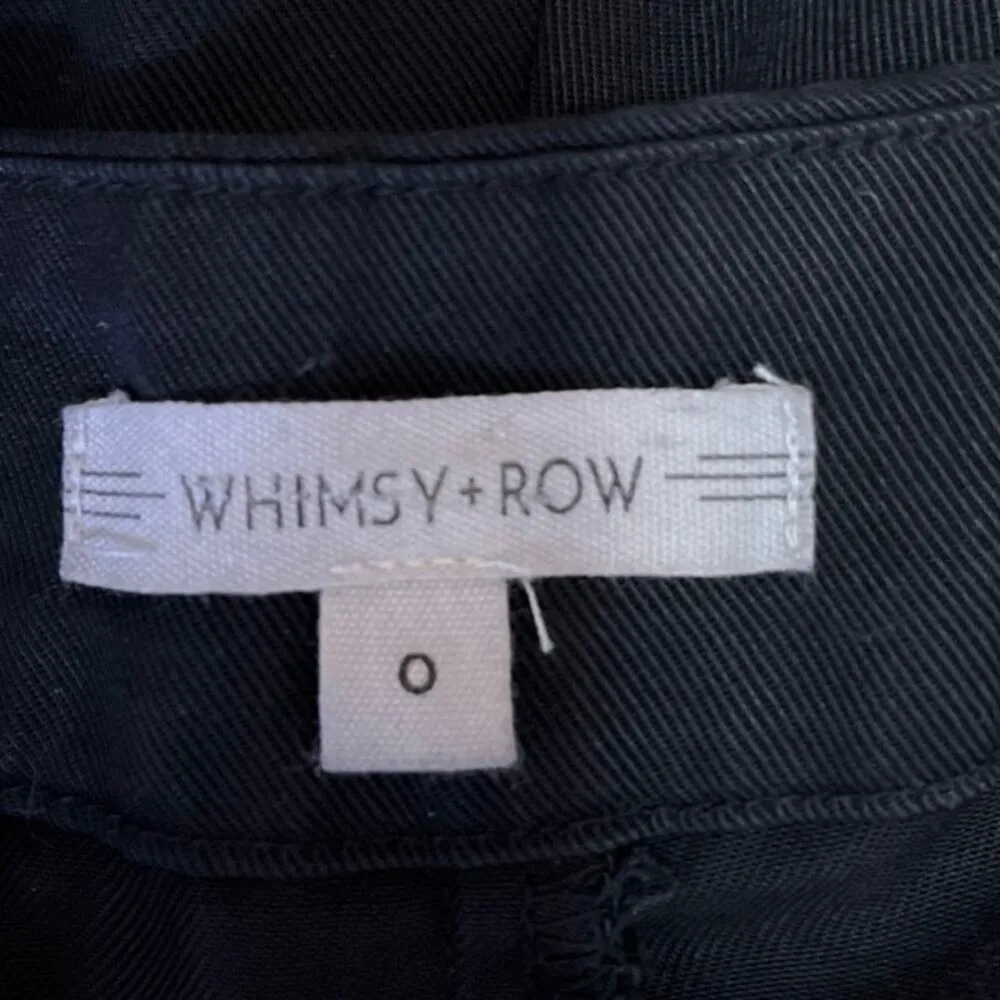 Whimsy + Row Black High Rise Pleated Cropped Wide Leg Dress Pants Size 0 - Image 4