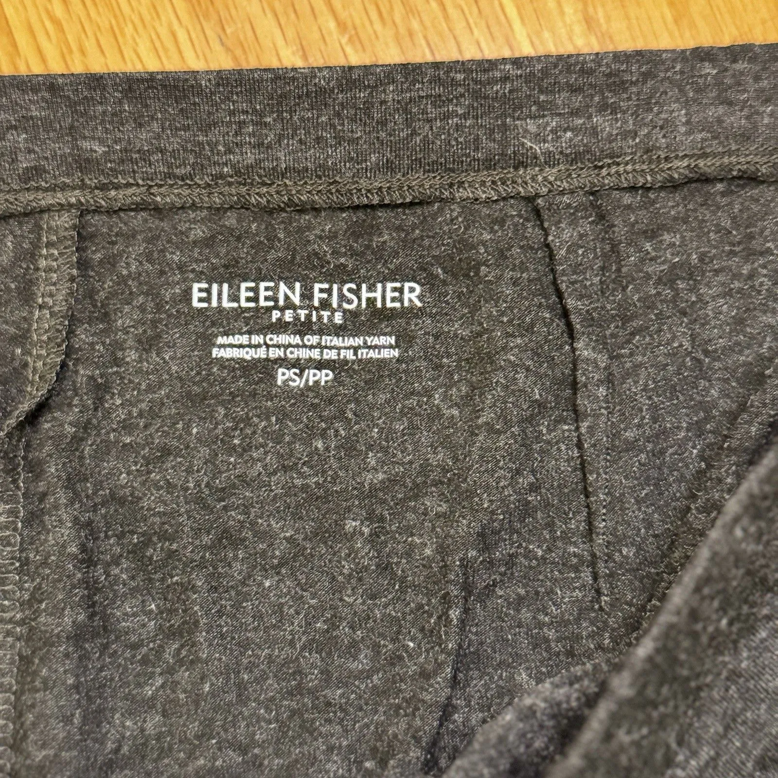 Eileen Fisher Women’s Viscose Straight Pants Heathered Dark Gray Sz PS/PP - Image 3