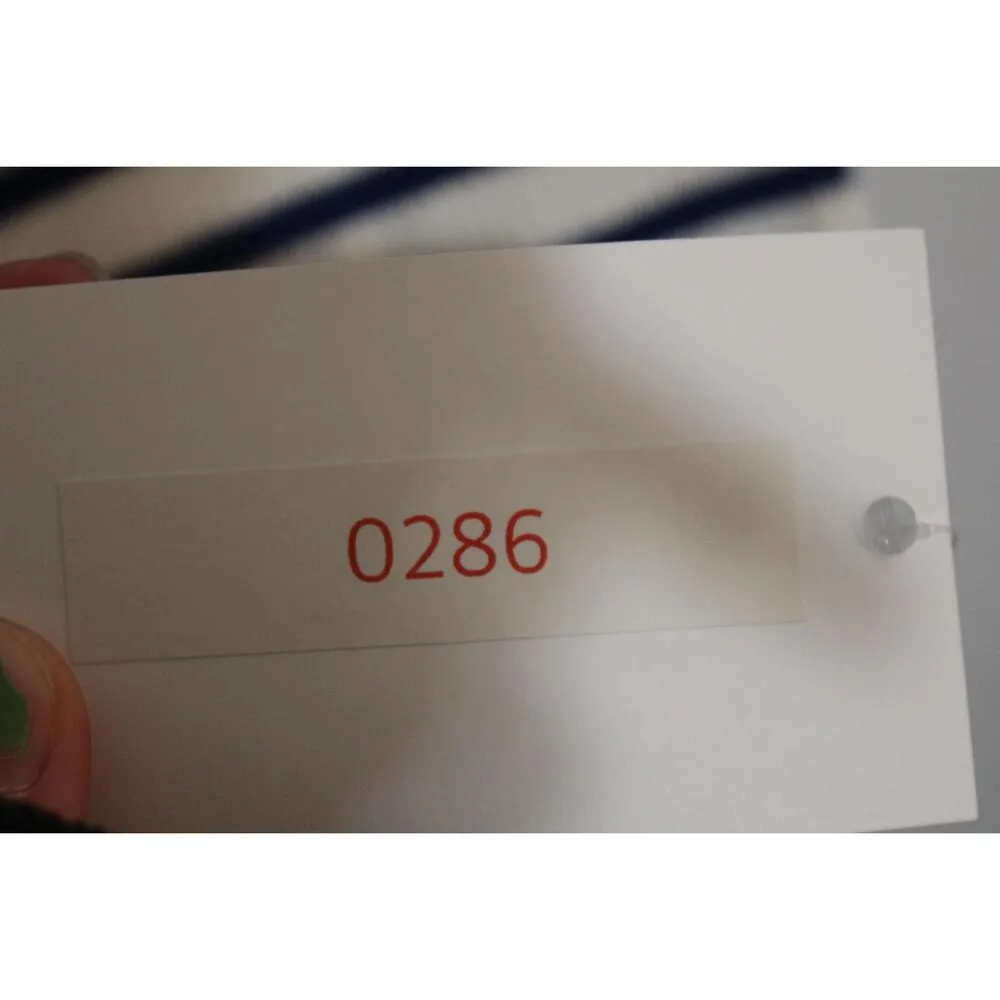 Women Abercrombie & Fitch Blue White Scoop Neck Striped Knit Crop Top Size Large - Image 6