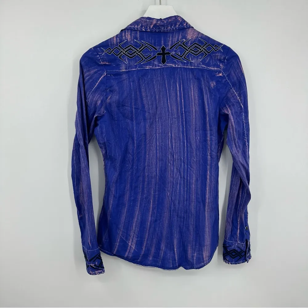 Vintage Y2K Life Style Button Up Shirt Size Large Trashy Early 2000s - Image 6