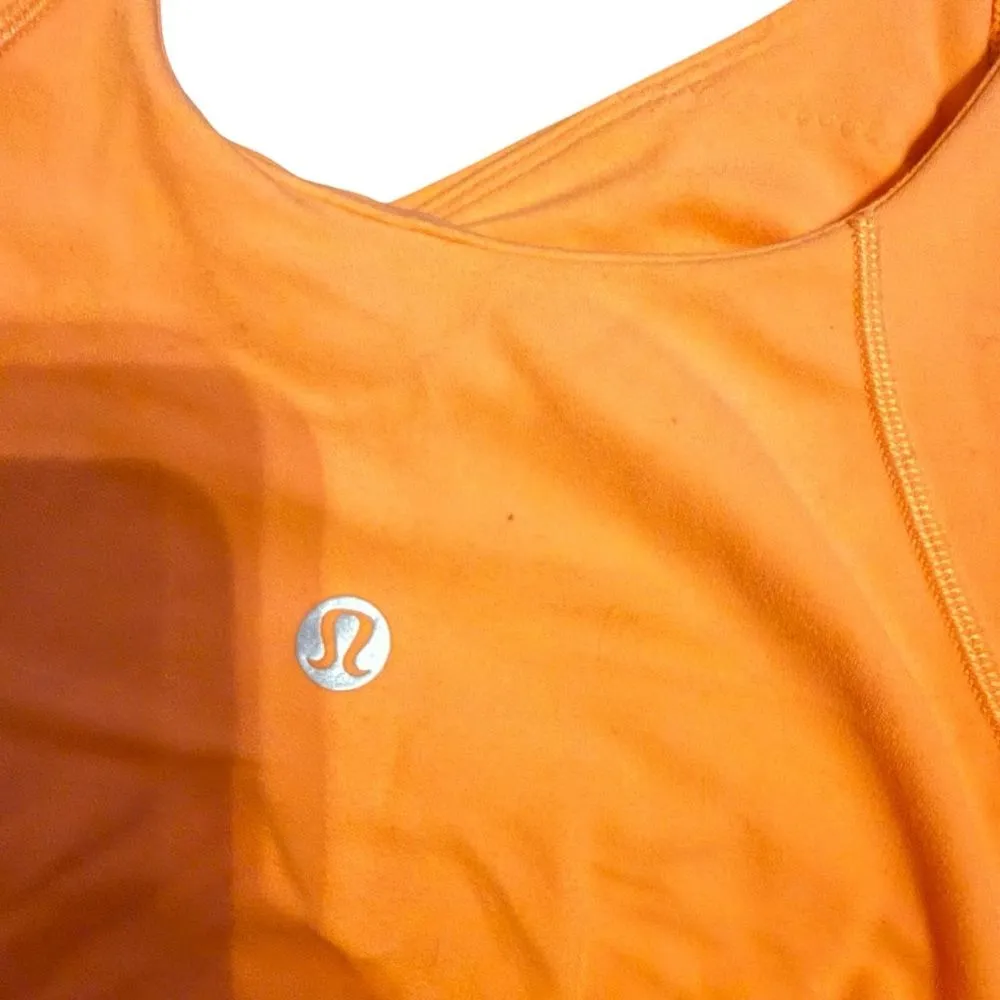 Lululemon Women’s 8 Align Tank Orange Soda Fitted Crop Basic Trendy‎ Athletic - Image 5