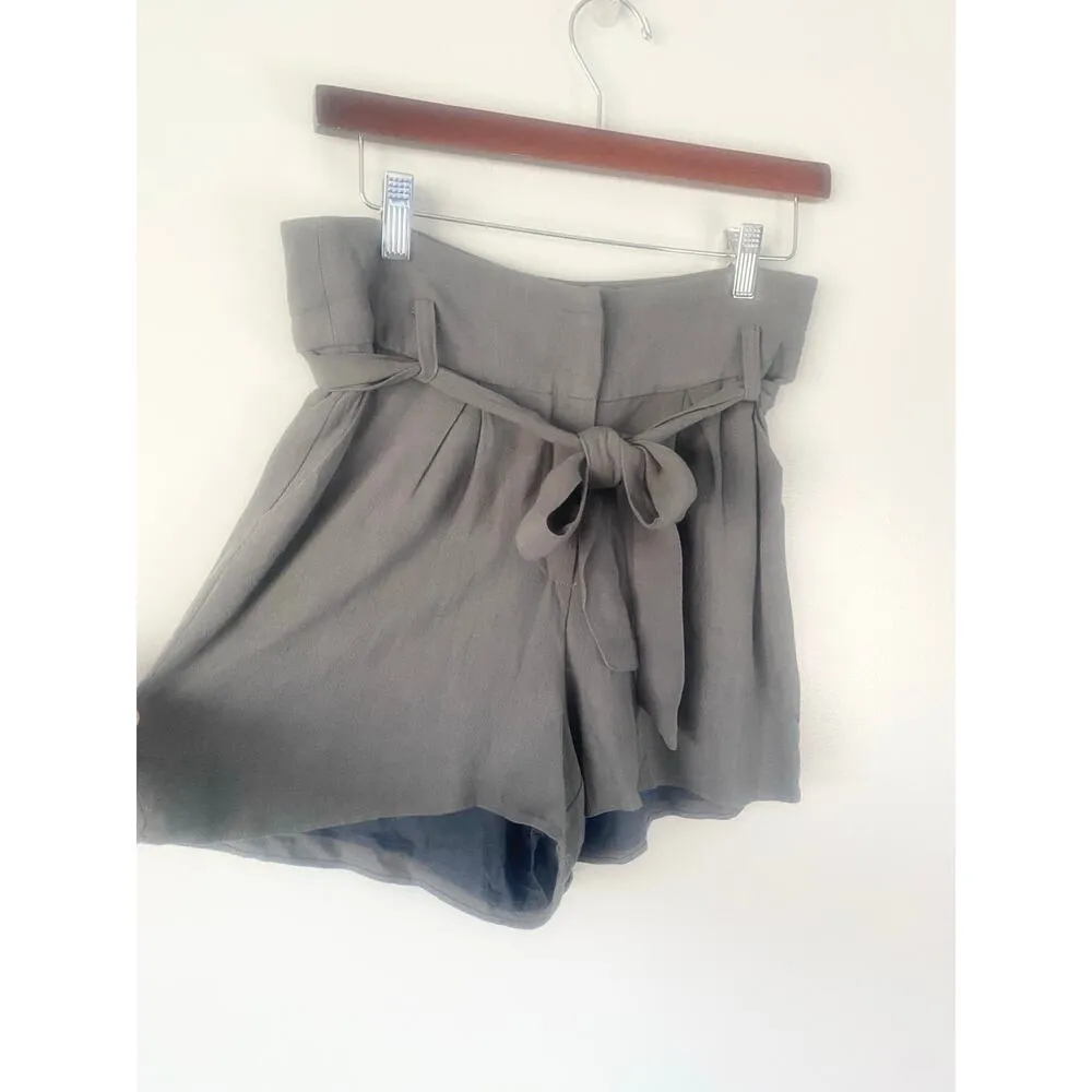 NWT Lucca Jordyn High Waisted Belted Shorts‎ in Charcoal Size XS - Image 3