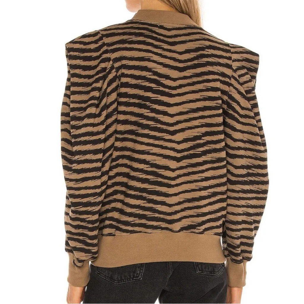 Revolve AGOLDE NWT Folded Sleeve Mock Neck Sweatshirt in the rare “Serpentine” - Image 4