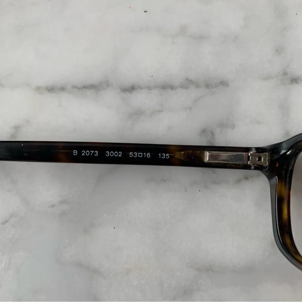 Burberry Tortoise Rectangular Glasses Italy B2073 3002 53 16 135 Frames Only - Image 3