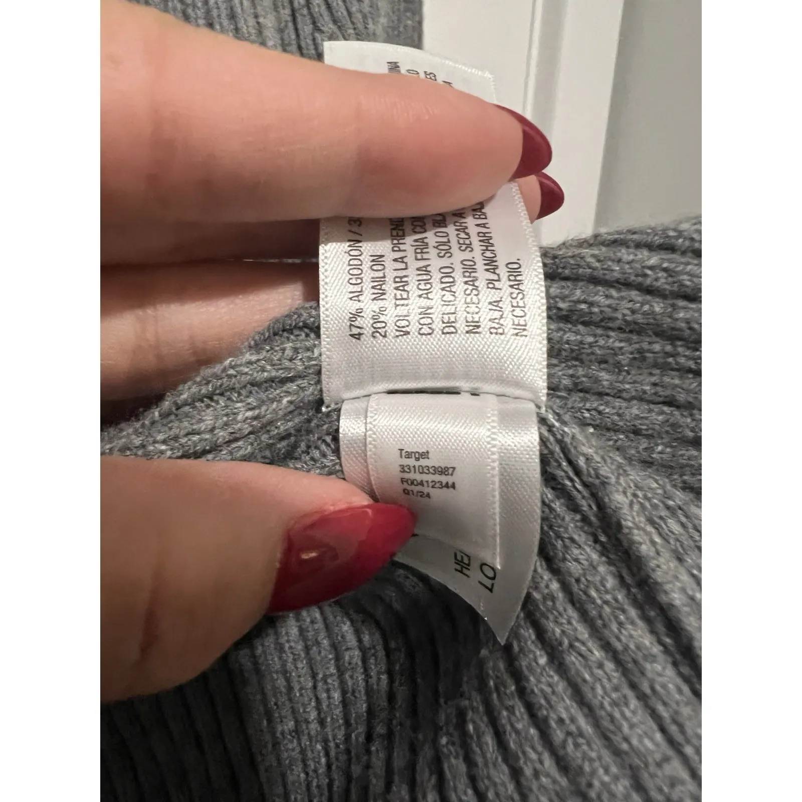 Wild Fable Gray Ribbed Knit Lace-Up Crop Top Sweater NWT $28 - Image 8