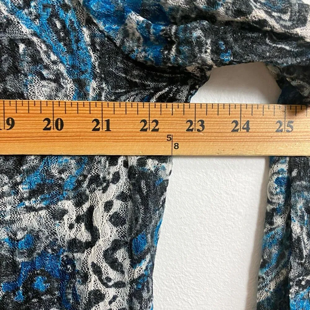 CJ Banks Women's Top Blue Black Paisley Plus Size 1X 16/18W - Image 5