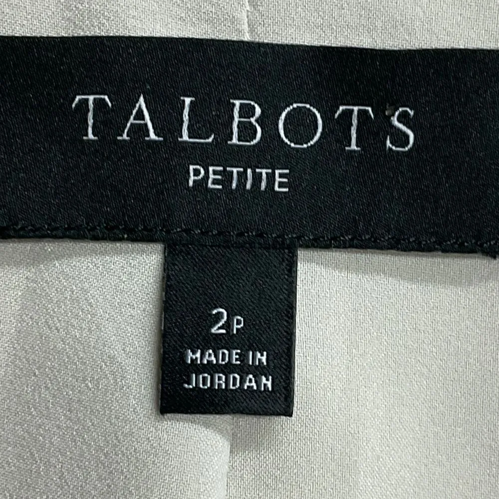 Talbots Petite Double Breasted Blazer‎ Jacket Sz 2P Beige Long Sleeve Work - Image 10
