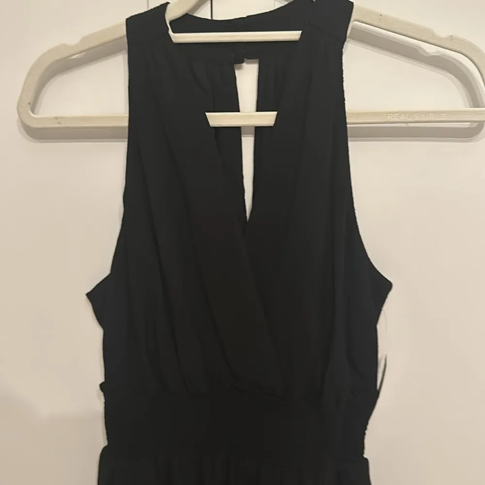 NWT Anthropologie Petite Black Wide Leg Jumpsuit Sz LP - Image 6