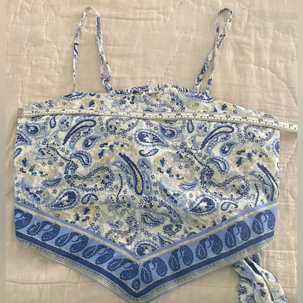 Paisley Print PALAZZO Pants and TOP 2-Piece Outfit Set By Midnight Sky Size L - Image 15