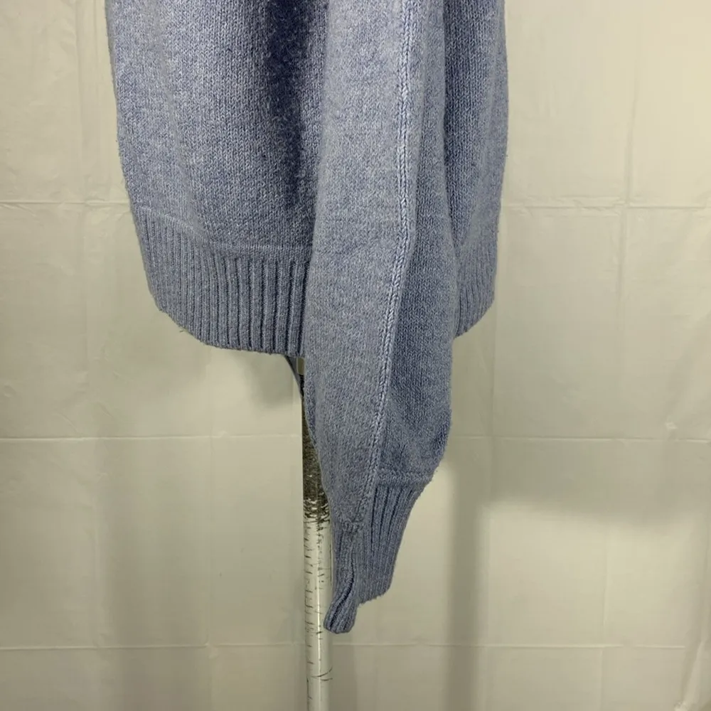 Universal Thread Light Blue Puff Sleeve Mock Neck Quarter Zip Sweater Si… - Image 6