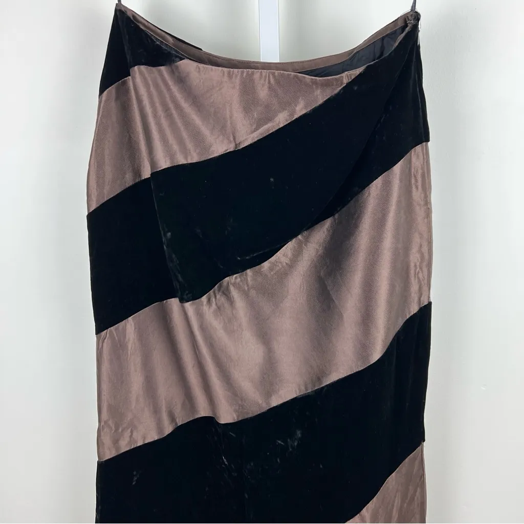 Y2K Silk Velvet Blend Maxi Skirt Fairy Whimsigoth Steampunk Fall Winter Size 8 - Image 8