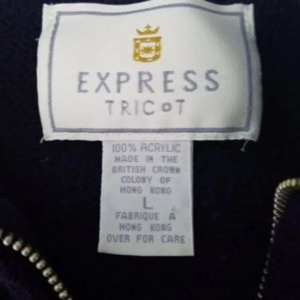 Express Tricot 1/4 Zip Deep Eggplant Pullover Sweater Women's Size Large - Image 5