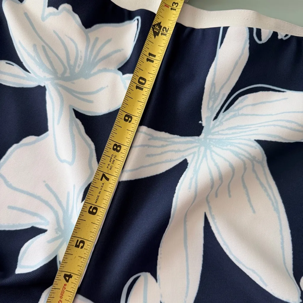 Boston Proper Beyond Travel Floral Wide Leg Pants Women’s M Blue White - Image 7