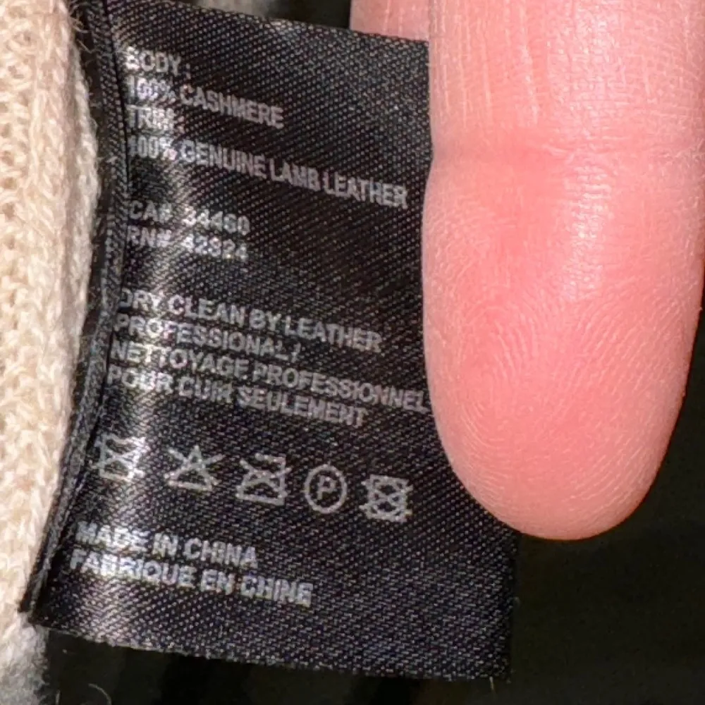 Veda x Reformation cashmere lamb leather sweater beige suede crewneck ribbed - Image 4