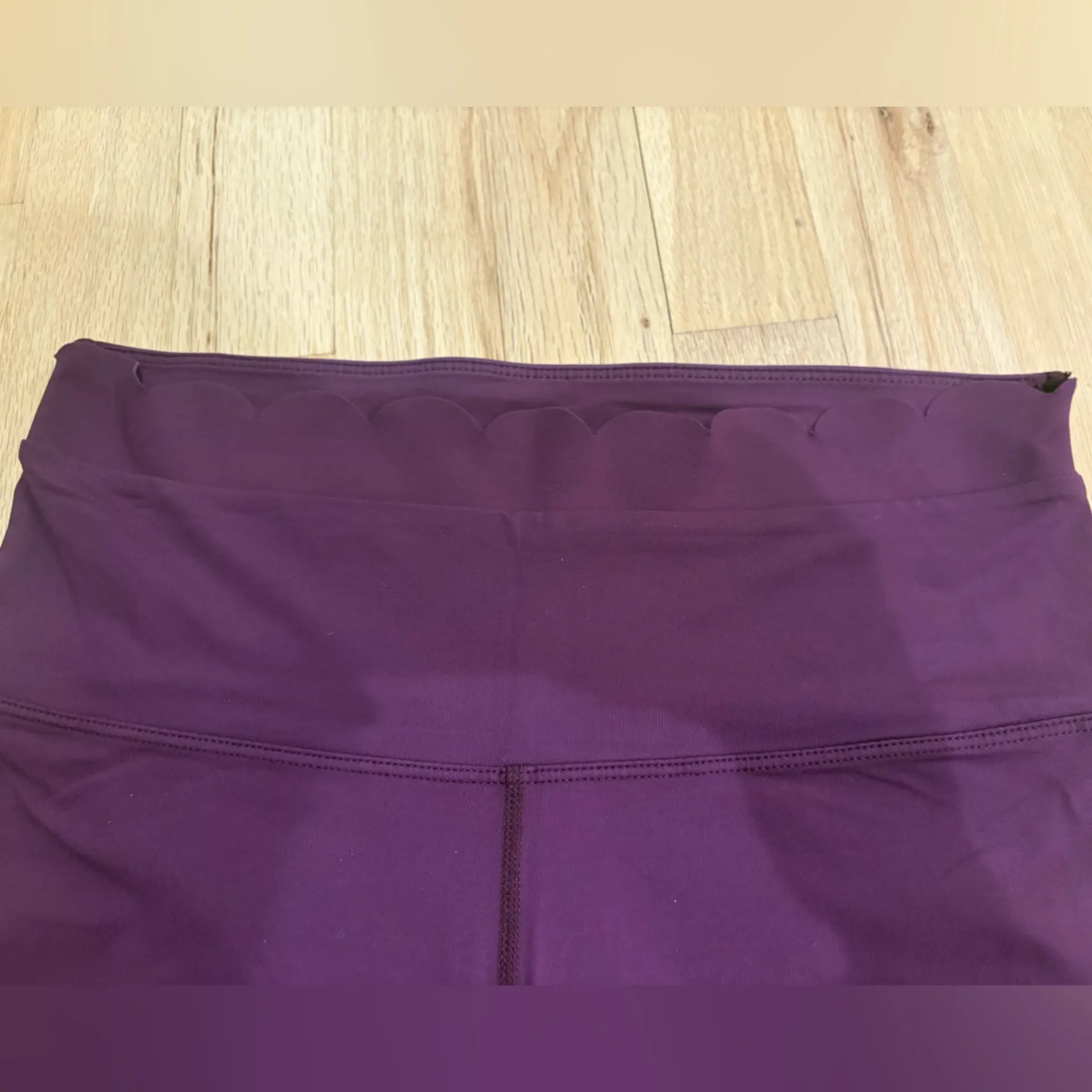 JoyLab Scalloped Maroon Leggings - Image 3