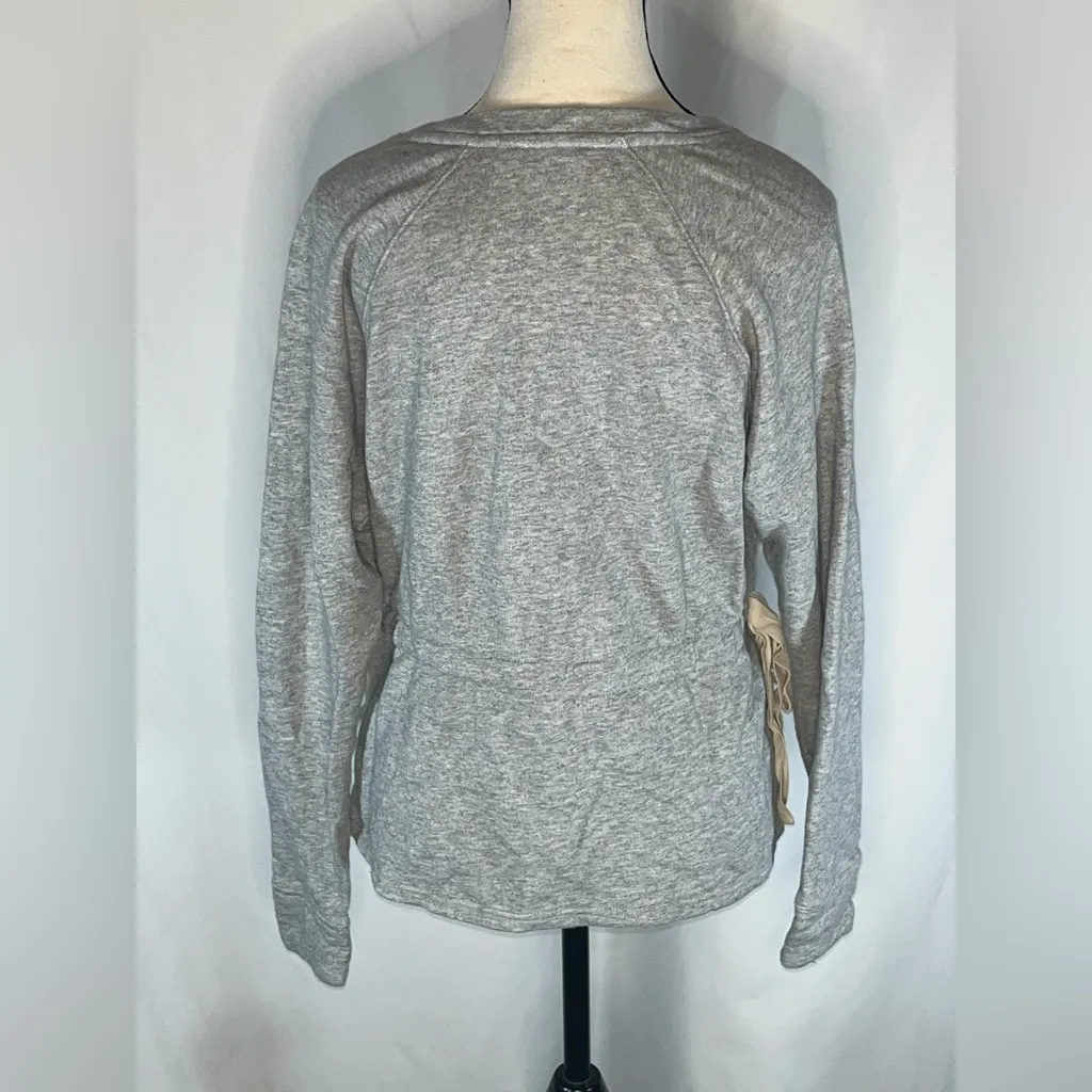 Athleta Raglan French Terry Cinch Studio Pullover Sweatshirt Sz Small Coquette - Image 4