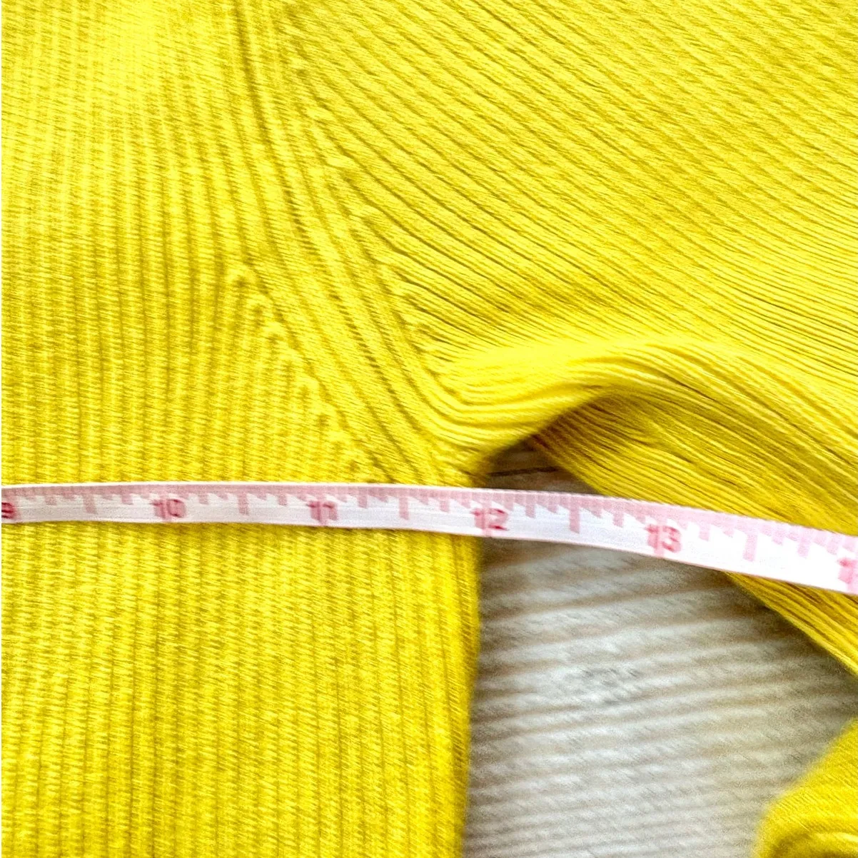 Anthropologie Sweetheart Ribbed Knit‎ Sweater | Chartreuse Size M - Image 6