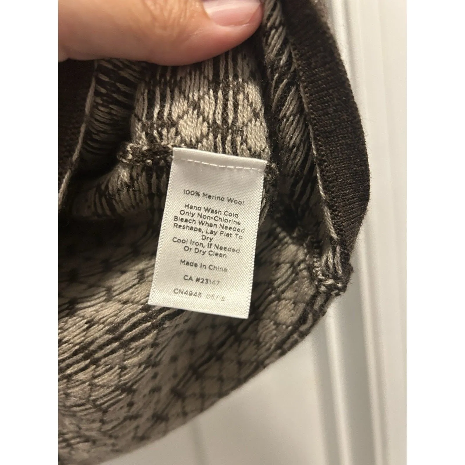 Talbots Sweater Women Medium Pure Merino Wool Turtleneck Geometric Pullover Knit - Image 3