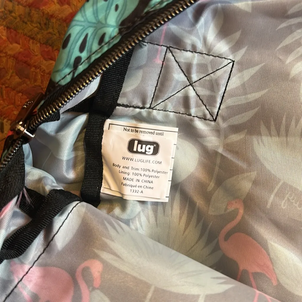 NEW LUG FLAMINGO BLACK PUDDLE JUMPER BACKPACK TRAVEL PACKABLE - Image 5